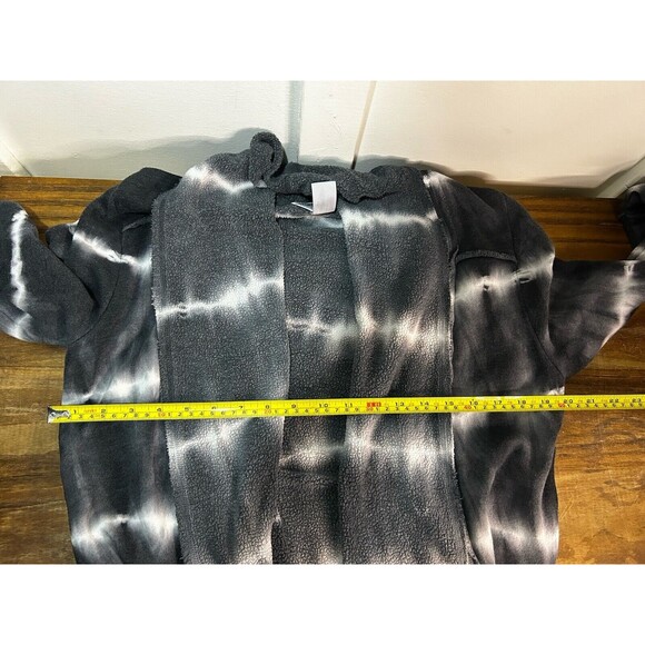 Hard Tail Open Front Cardigan Sweater Duster Fleece Cozy Gray Tie Dye Small - Picture 5 of 7